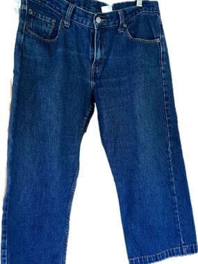 Levi's 307 Dark Blue Straight Leg Cropped Jeans size 11 Waist 32 Inseam 21 R 9
